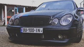 Mercedes-Benz E55 (w211) AMG Kompressor - mods, burnout, acceleration.