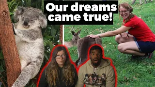 AMERICANS REACT TO Meeting Koalas, Kangaroos and More Australian Wildlife