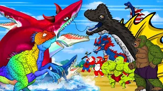 Megalon x Megaguirus Rainbow Kong Godzilla: Monsterverse Who Will Win?, EVOLUTION Animation Cartoon