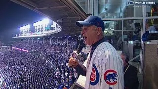 WS2016 Gm3: Murray sings during 7th-inning stretch