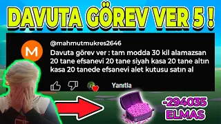 DAVUTA GÖREV VER 5 ! GİTTİ TÜM ELMASLAR/ Zooba