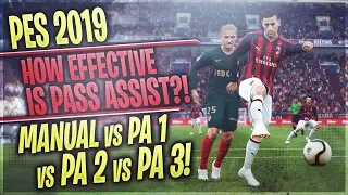 [TTB] PES 2019 - Pass Assist Comparison - Manual vs PA1 vs PA2 vs PA3! - Which one is best?!