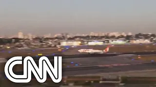 Avião decola pouco antes do fim da pista em Congonhas | JORNAL DA CNN
