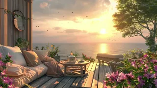 Spring Jazz Music with Relaxing Sky Cafe ✨ Cozy Ambiance Music for Study, Work, Sleep and Relax