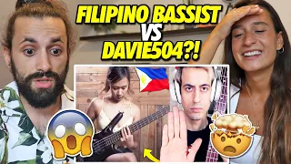 Davie504 challenge FILIPINO Bassist | He Must Be STOPPED (Hilarious Reaction)