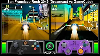 San Francisco Rush 2049 (Dreamcast vs GameCube) Gameplay Comparison