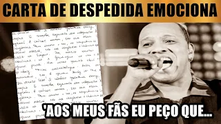 CARTA de DESPEDIDA de ANDERSON DO MOLEJO EMOCIONA e RECADO ESPCIAL chama a atenção