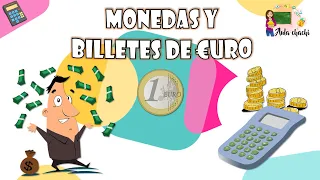 Monedas y billetes de euro. Valor y suma de dinero | Aula chachi - Vídeos educativos para niños
