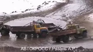Автокросс Русская зима 2015 утешительный заезд ЗиЛ 130