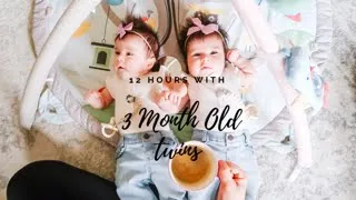 12 Hours with 3 Month Old Twins || DITL as a Twin Mom