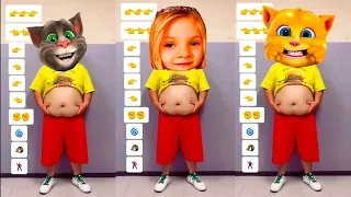 Funniest TALKING TOM and NASTYA, Ginger Fat Tummy Dance Effects Most Viewed On Youtube