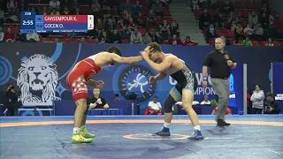 1/2 FS - 86 kg: K. GHASEMPOUR (IRI) v. O. GOCEN (TUR)