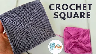 How to Crochet a SOLID GRANNY SQUARE: Easy Beginner-Friendly Pattern