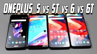 Oneplus 6T vs Oneplus 6 vs Oneplus 5T vs Oneplus 5 Compared