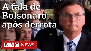 Bolsonaro faz 1º pronunciamento após resultado da eleição