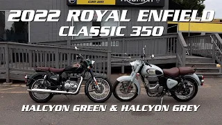 Video of 2022 Royal Enfield Classic 350 Halcyon Green & Halcyon Grey models from Mark's Motorsports