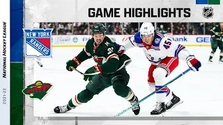 Rangers @ Wild 3/8 | NHL Highlights 2022