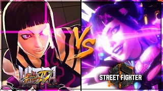 Ultra Street Fighter 4 VS Street Fighter 6 - Juri Super Move Comparison (4K)