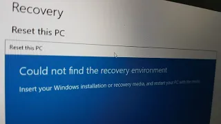 Fix: Could not find the recovery environment