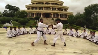 Karate practice for security service