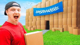 Secret Gaming Base Inside a Cardboard House!