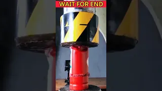 Hydraulicpress Vs Fire Extinguisher Cylinder 😱🔥 | WAIT FOR END | #shorts #viralvideo