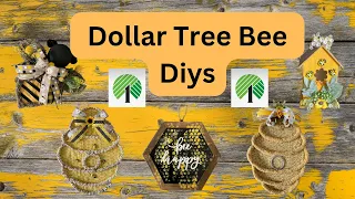 5 Dollar Tree Bee DIYs/ EASY Bee Decor/ 3 Dollar Tree Bee Wreaths/ Un-Bee￼-Wreathable Bee DIYs/