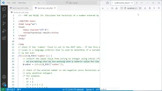 PHP and MySQL 14: Calculate the factorial of a number entered by the user