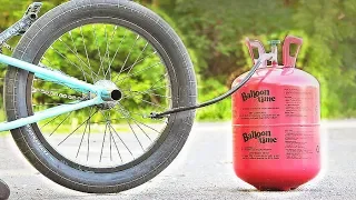 Filling a BMX TIRE with HELIUM!