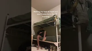 Making your bed in the army
