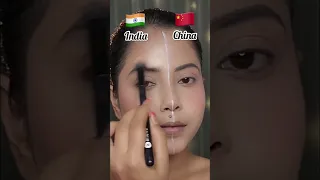 🇮🇳India Vs 🇨🇳China Makeup Challenge🤩| #shorts | SUGAR Cosmetics