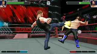 main game WWE Mayhem Versus Mode | Dean Ambrose vs AJ Styles | Dean Ambrose Win