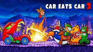 Зимнее обновление Машина Ест Машину 3! Новый турнир и хищные персонажи игры про тачки Car Eats Car 3