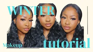 Winter makeup FULL COVERAGE tutorial VERY DETAILED - How to achieve a perfect look for Black women