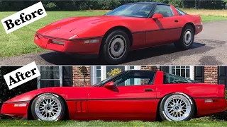 Slammed C4 Corvette Walk Around Before and After.