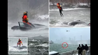 Coast Guard Pulls Woman Out of Car Before Going Over Niagara Falls