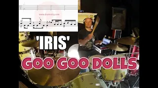 Goo Goo Dolls - 'IRIS' Drum Score | Drum Cover by Andrew Rooney (2020)