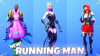 RUNNING MAN DANCE EMOTE WITH ALL NEW SKINS! Fortnite Battle Royale