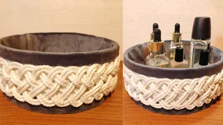 Amazing white storage basket / Diy Rope organizer / Hamna Nadeem