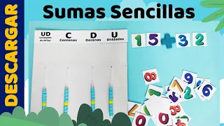 Sumas sencillas con Ábaco para niños de primaria, descarga actividades