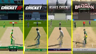 Cricket 22 Vs Don Bradman Cricket 17 Vs Ashes Cricket 2017 Vs Cricket 19 | Batting Compared