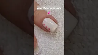 Pink Dry Marble Heart NAIL ART 💕 Valentine's Day Nails 💕