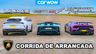 Lamborghini Urus x Aventador x Huracan: CORRIDA DE ARRANCADA!