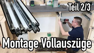 Montage Vollauszüge - Schubladenbau für unsere Werkstatt (Teil 2/3) - #valentinmike