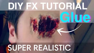 DIY Glue FX Tutorial - How to make fake wounds with GLUE!