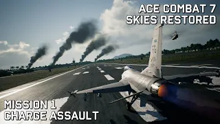 Ace Combat 7 Skies Restored: Mission 1 - Charge Assault (Ace Difficulty)