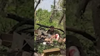 Intense Close Combat. POV footage of Ukrainian soldiers capturing Russian position in trench warfare