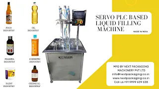 Double head servo, plc based liquid filling machine | Syrup, Juice machine from 100 to 5000 ml