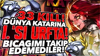 Jaxres l RAKİPLER BIÇAĞIMI TAKİP EDEMEDİ !?! l DÜNYA KATARINA BİRİNCİSİ URF OYNUYOR (33 KILL)