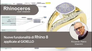 Nuove funzionalità di Rhino 8 applicate al gioiello (in italian)